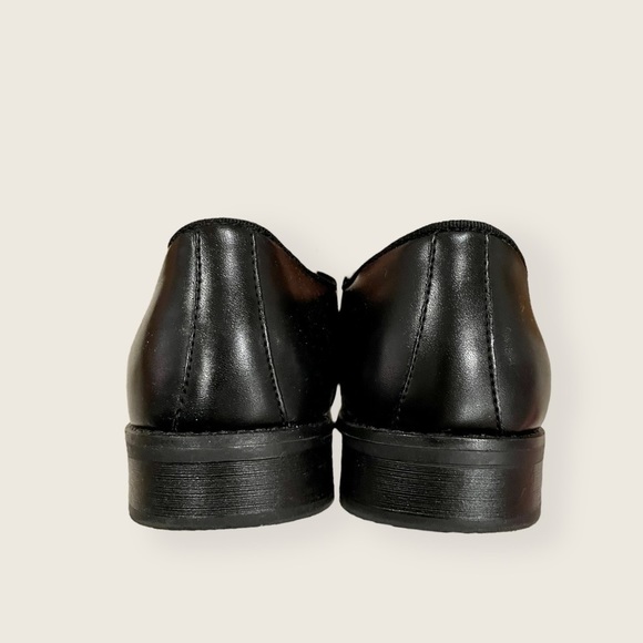 Oxford Plain Toe Lace Up Classic Black Leather Formal/Business Casual Dress Shoe - Picture 4 of 6